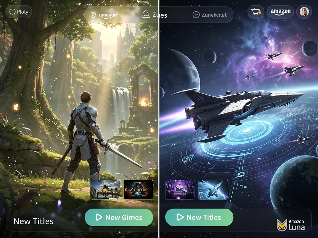 Diverse game genres on Amazon Luna, fantasy and sci-fi titles