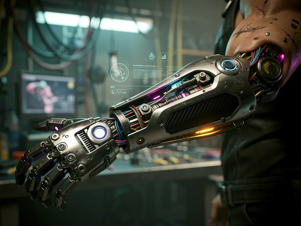 Cybernetic arm customization in Cyberpunk 2077 Update 3.0
