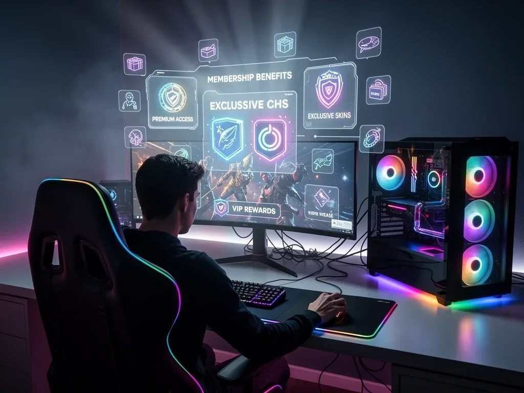 Futuristic gamer leveraging 2026 gaming membership for exclusive content access