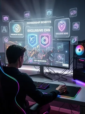 Futuristic gamer leveraging 2026 gaming membership for exclusive content access